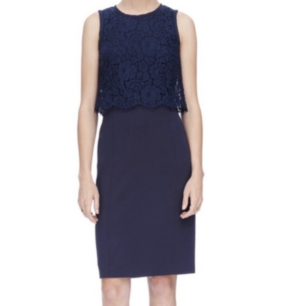 Rebecca Taylor Lace Split Top Dress